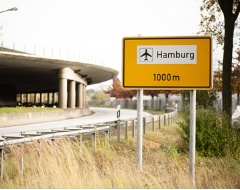 Der Hamburger Flughafen in Hamburg Nord